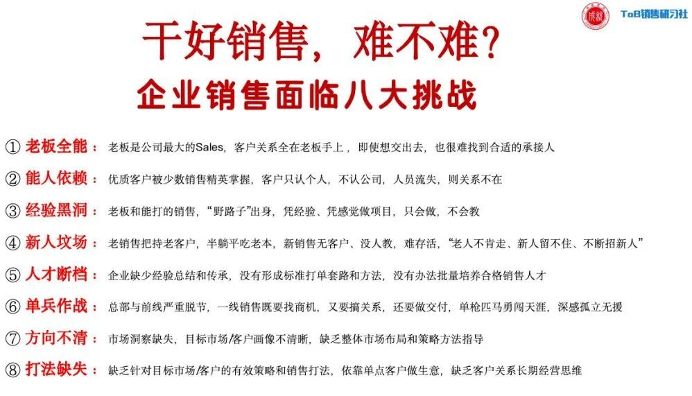 鍛造銷售鐵軍，構建增長引擎！